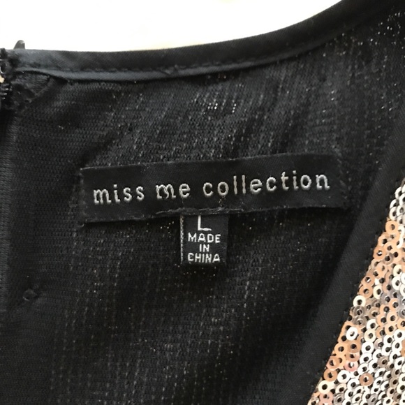 Miss Me Sequined Dress Size L - Picture 2 of 5